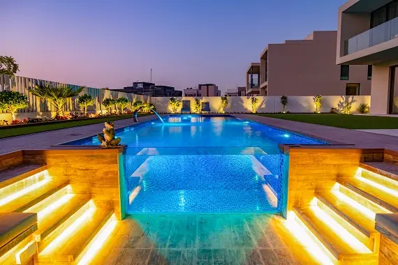 Key factors to consider before building a swimming pool in Dubai, including villa pool design, approvals, and construction planning